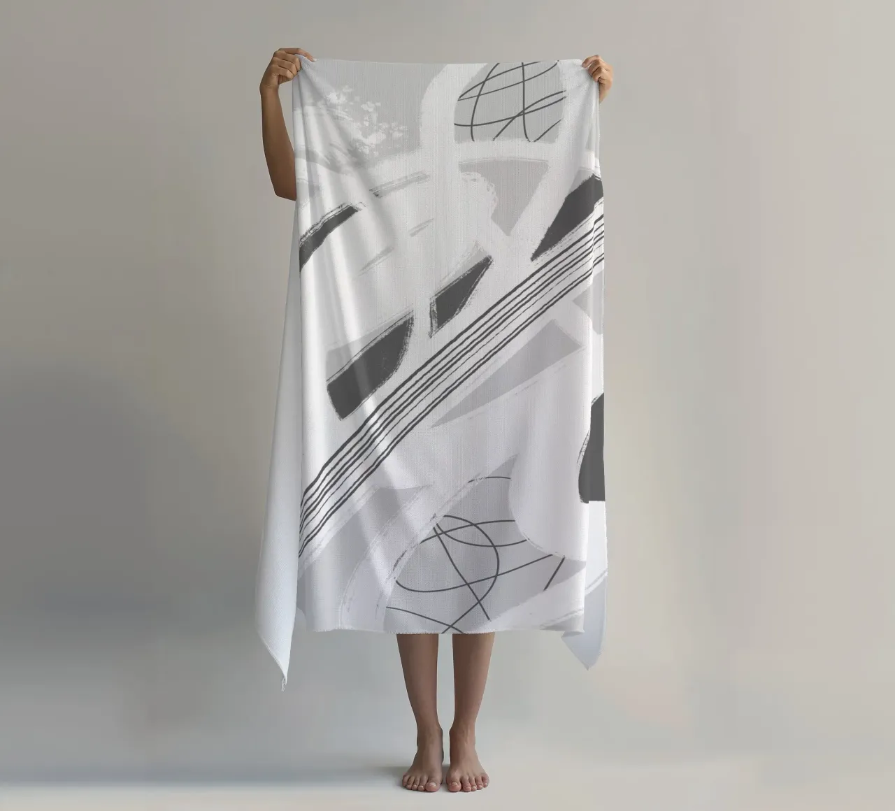 Abstract Painting No. 11 - Chaos and Silence beach towel by Melanie Viola