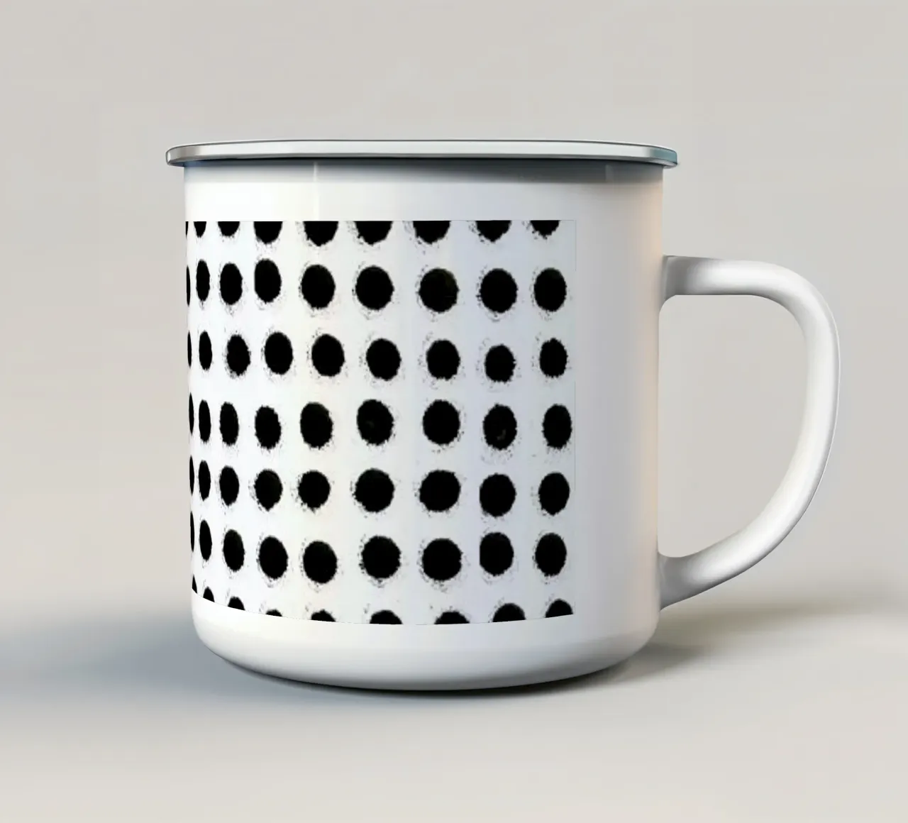 Ink Dots Emaille Tasse von Maren Gross