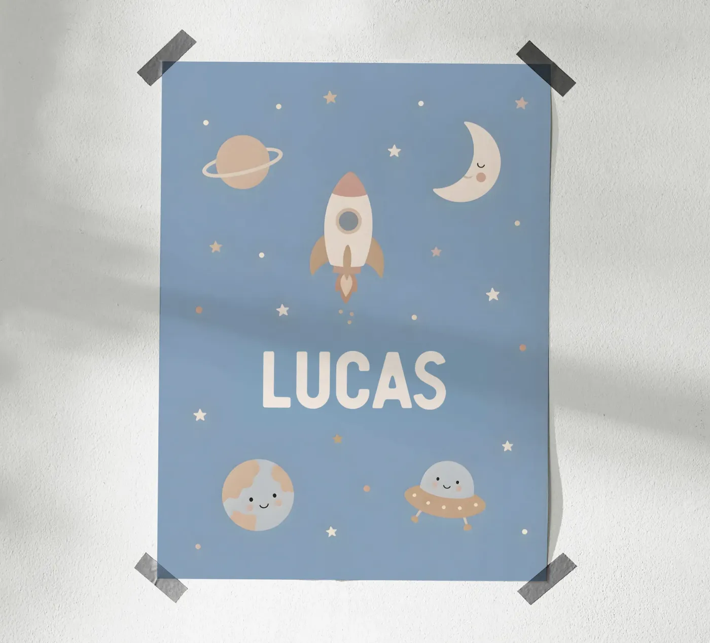 Space Lovers - Customisable poster by Little Moon & Co