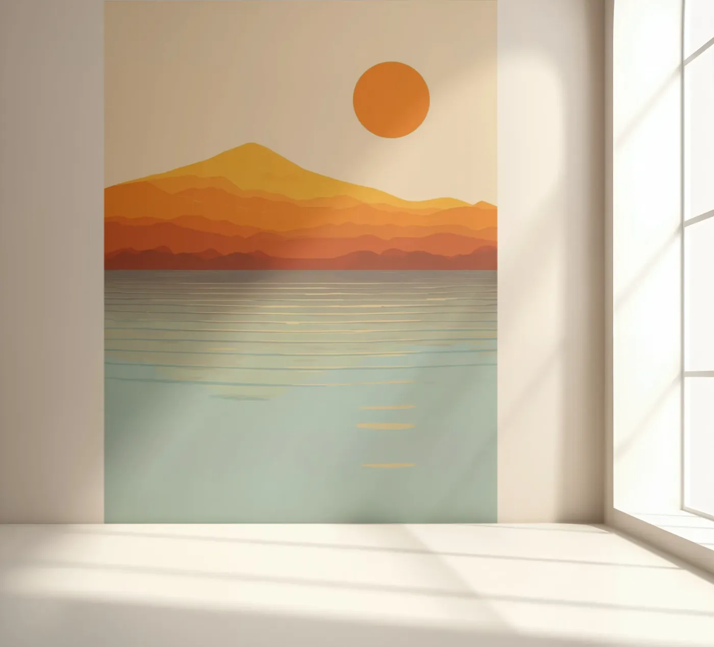 Sunset Landscape fotobehang van Jannie goods