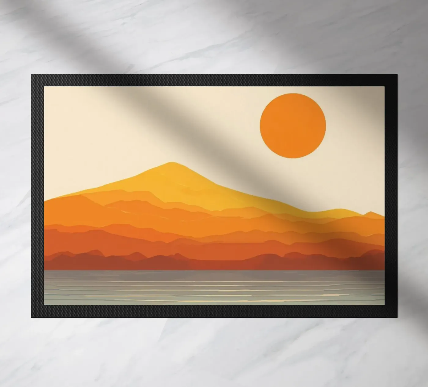 Sunset Landscape Fußmatte von Jannie goods