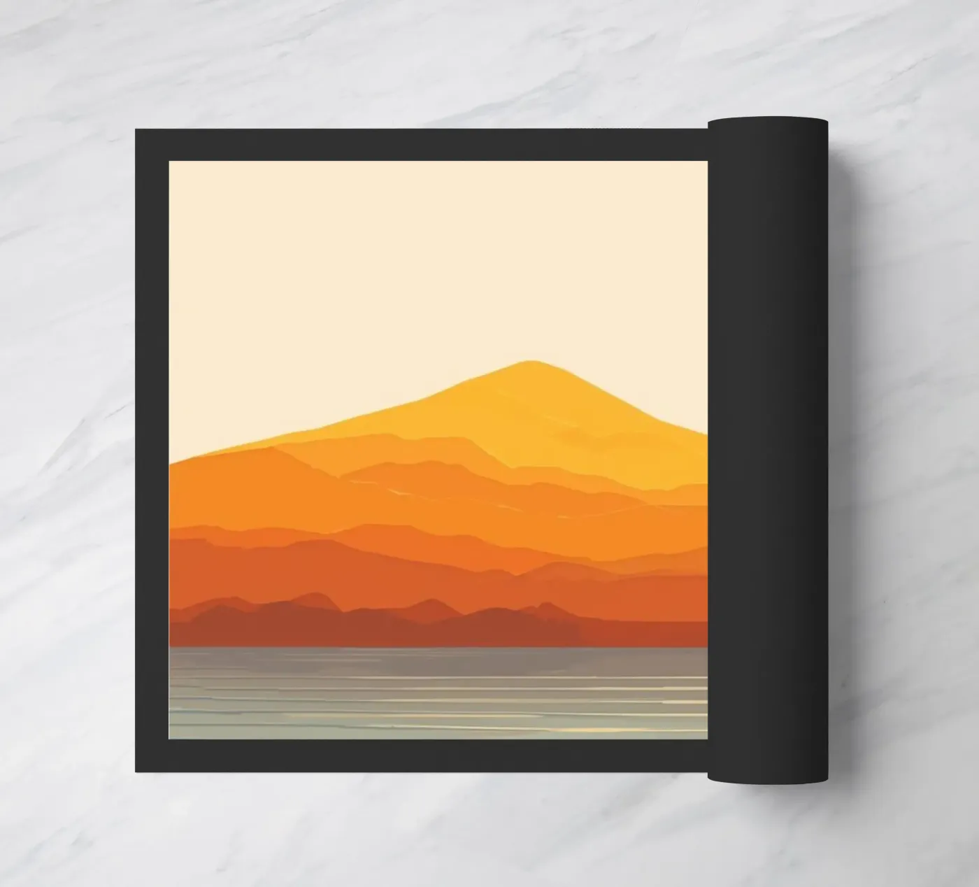 Sunset Landscape Fußmatte von Jannie goods