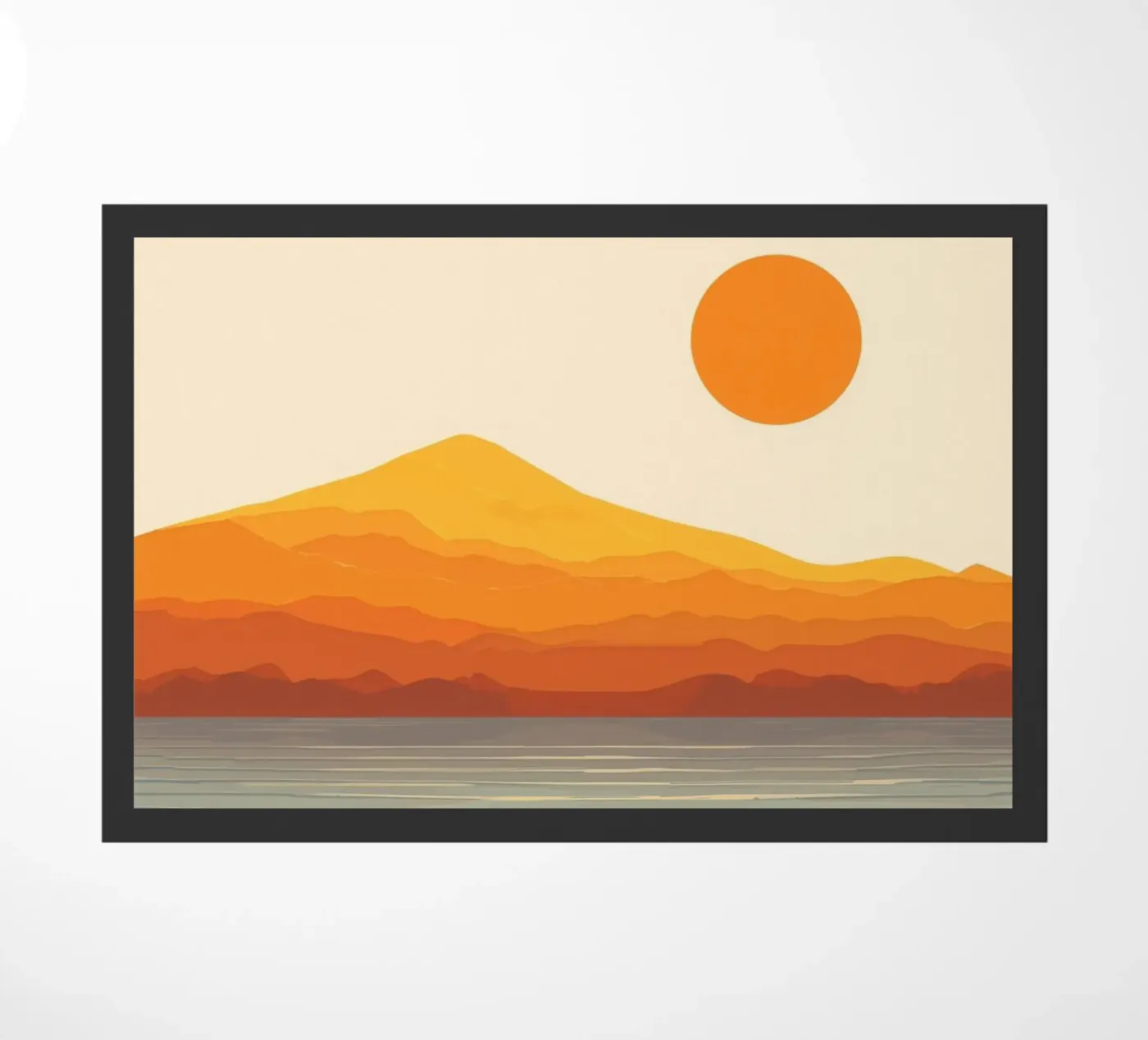 Sunset Landscape Fußmatte von Jannie goods
