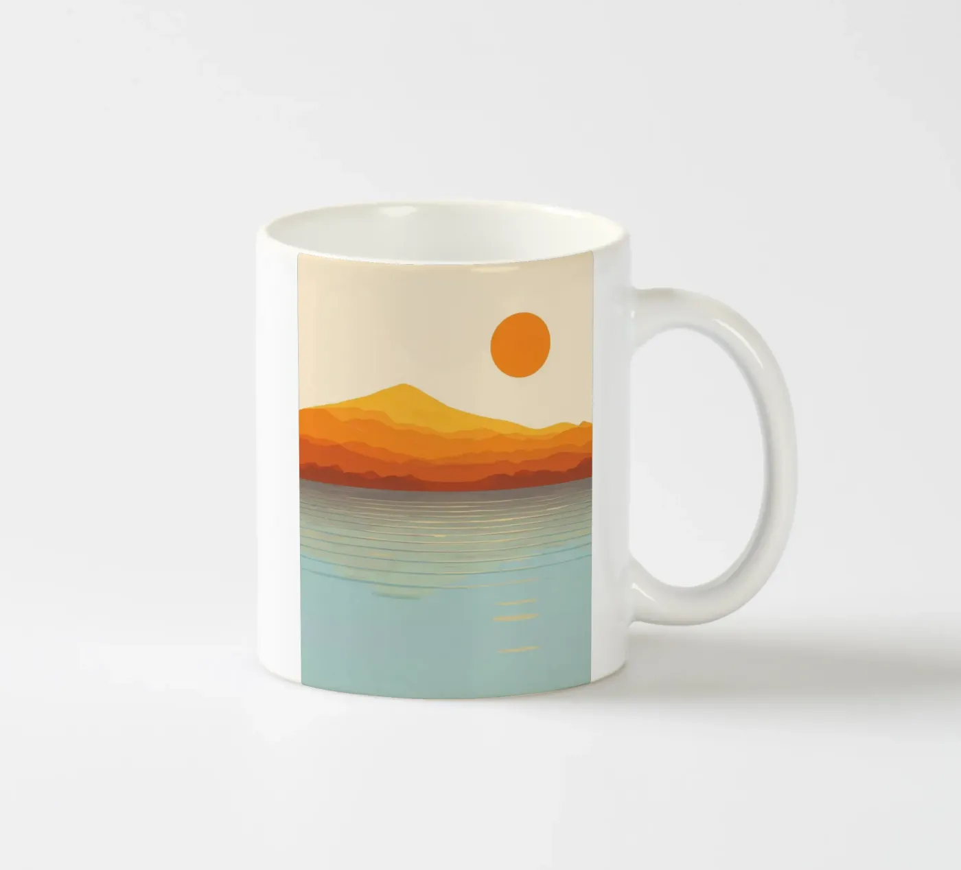 Sunset Landscape ceramic mug by Jannie goods