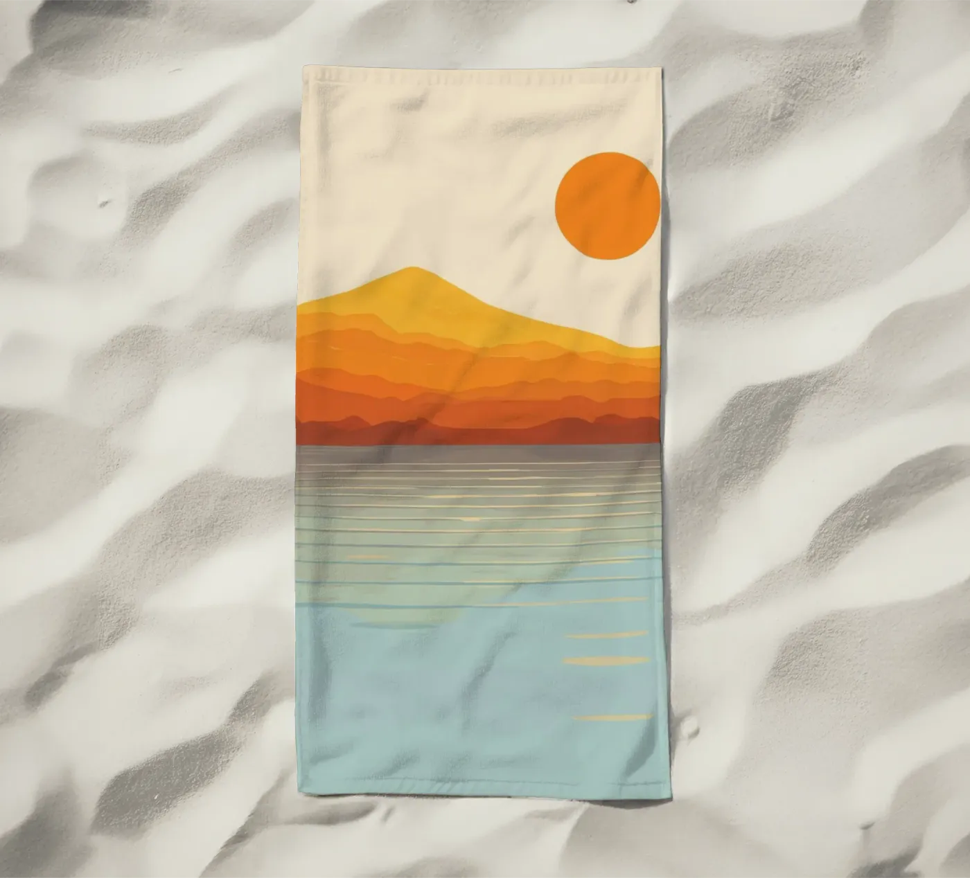 Sunset Landscape beach towel by Jannie goods