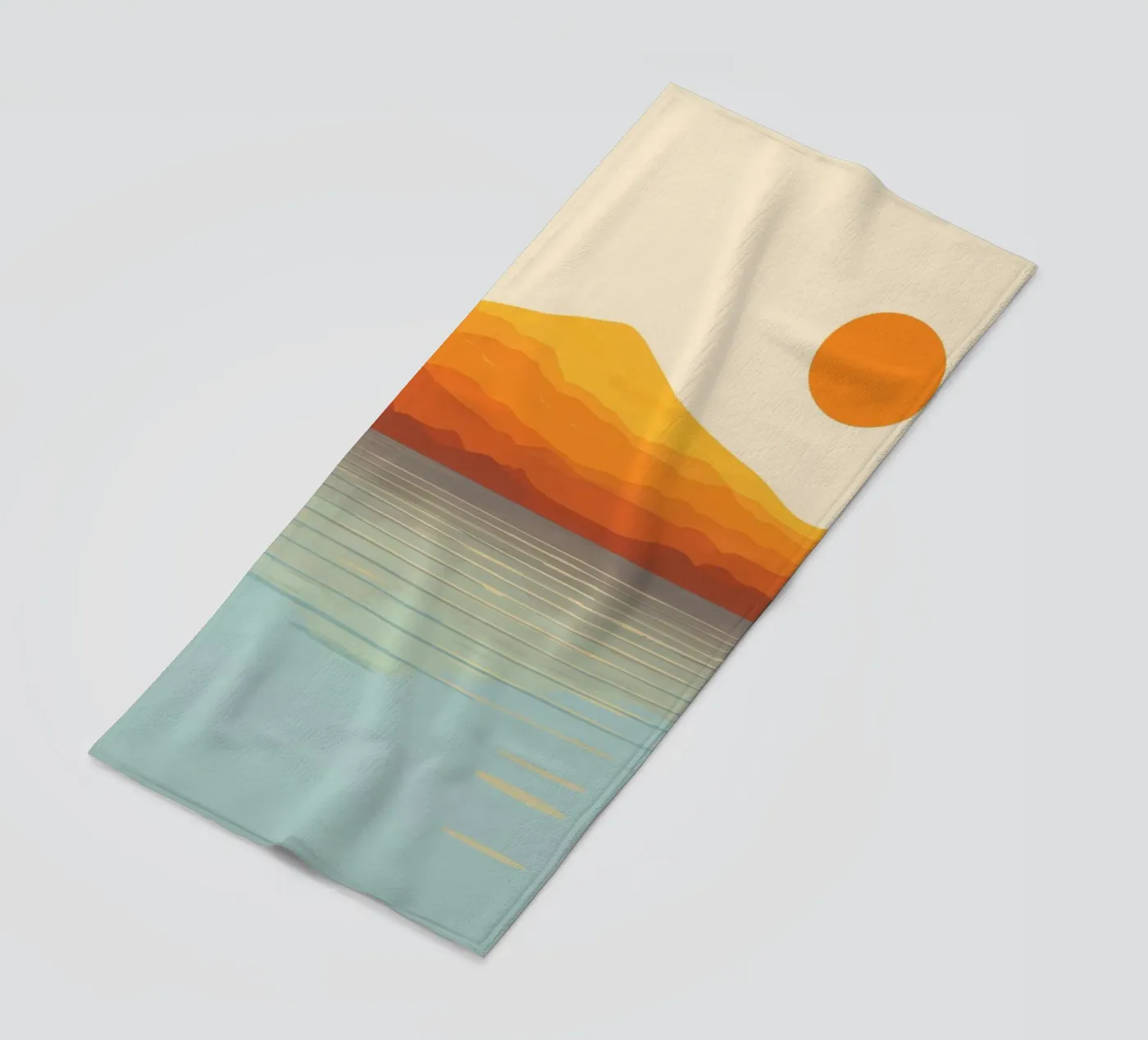 Sunset Landscape beach towel by Jannie goods