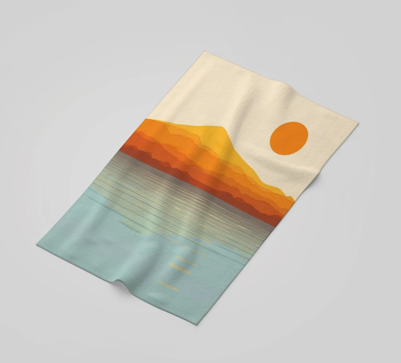 Sunset Landscape beach towel by Jannie goods