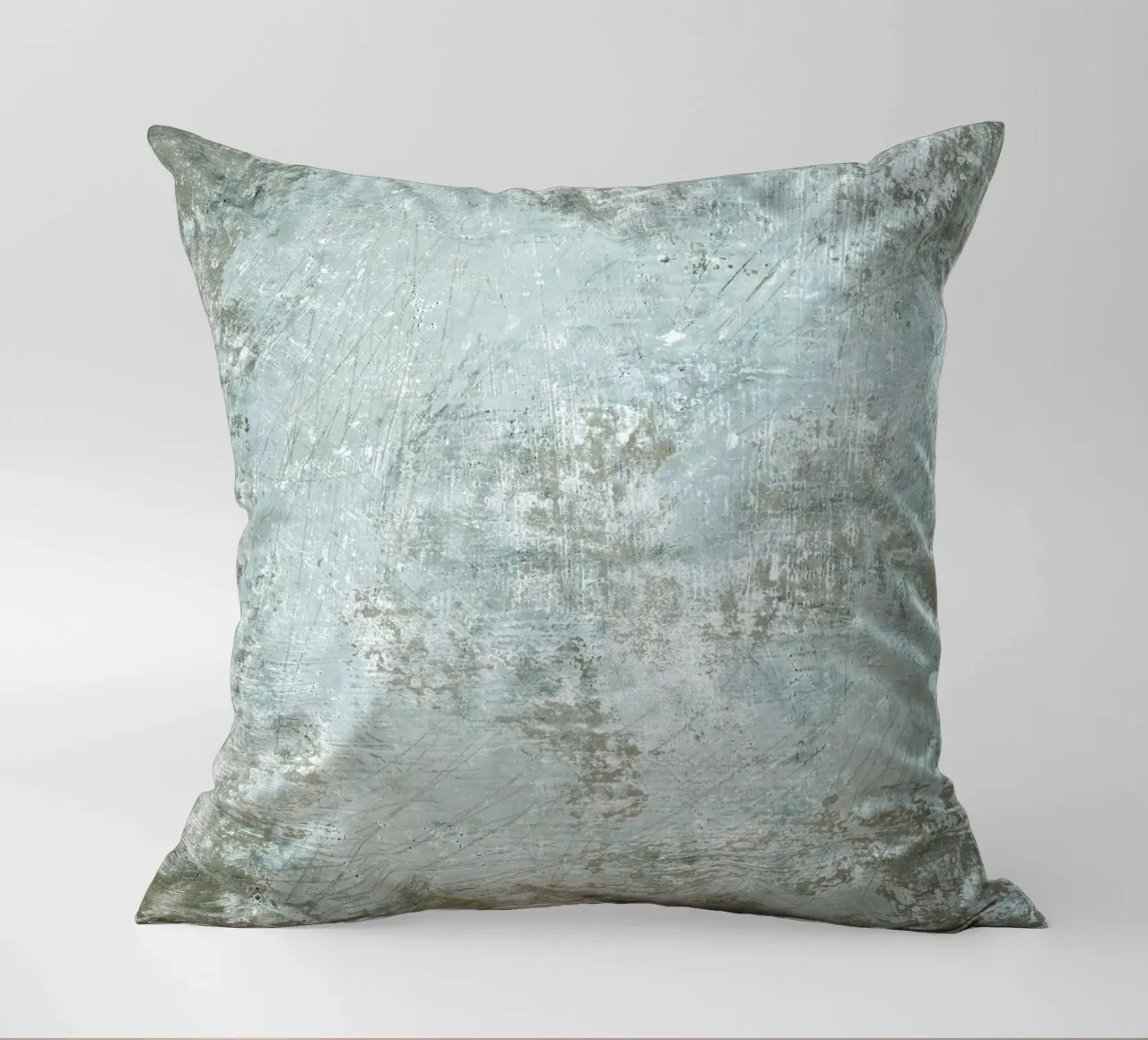 textured paint aqua cuscino da IRIS LEHNHARDT FINE ART