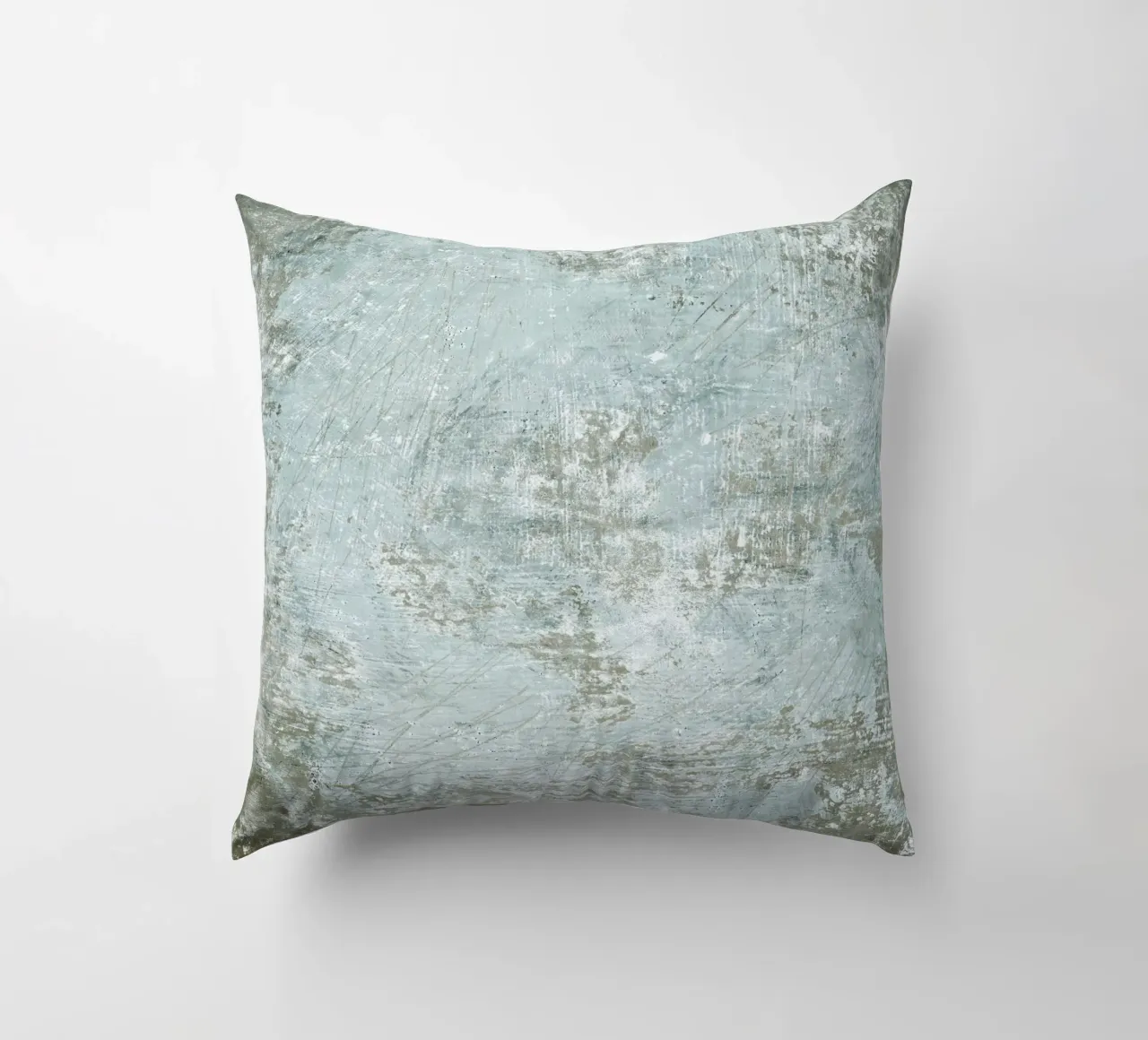 textured paint aqua cuscino da IRIS LEHNHARDT FINE ART