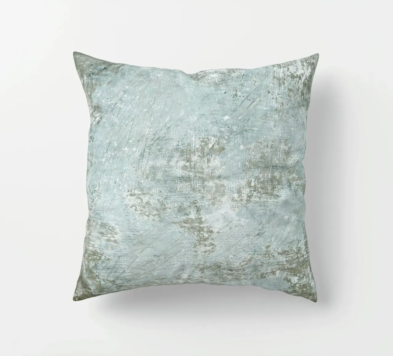 textured paint aqua cuscino da IRIS LEHNHARDT FINE ART