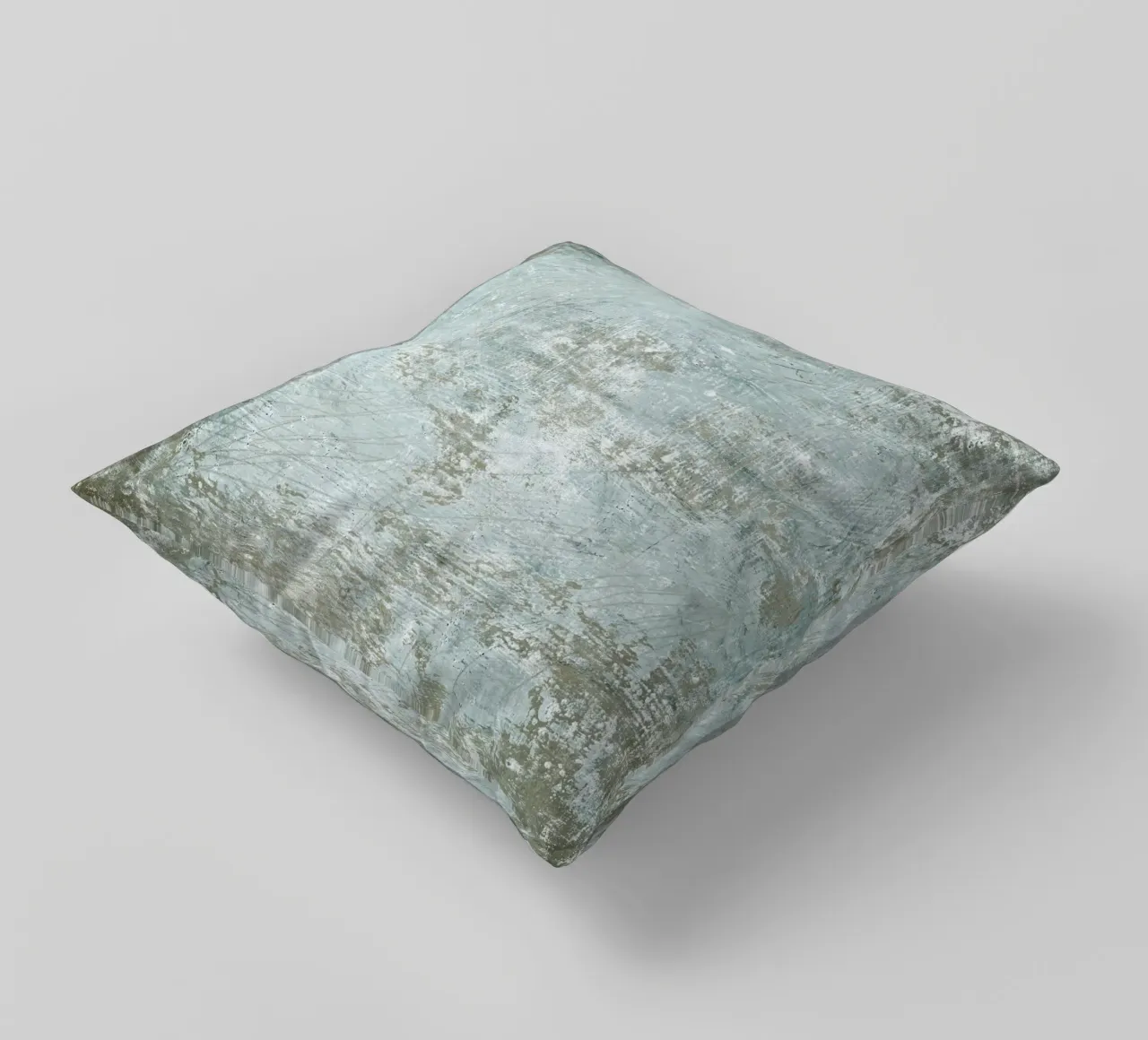 textured paint aqua cuscino da IRIS LEHNHARDT FINE ART