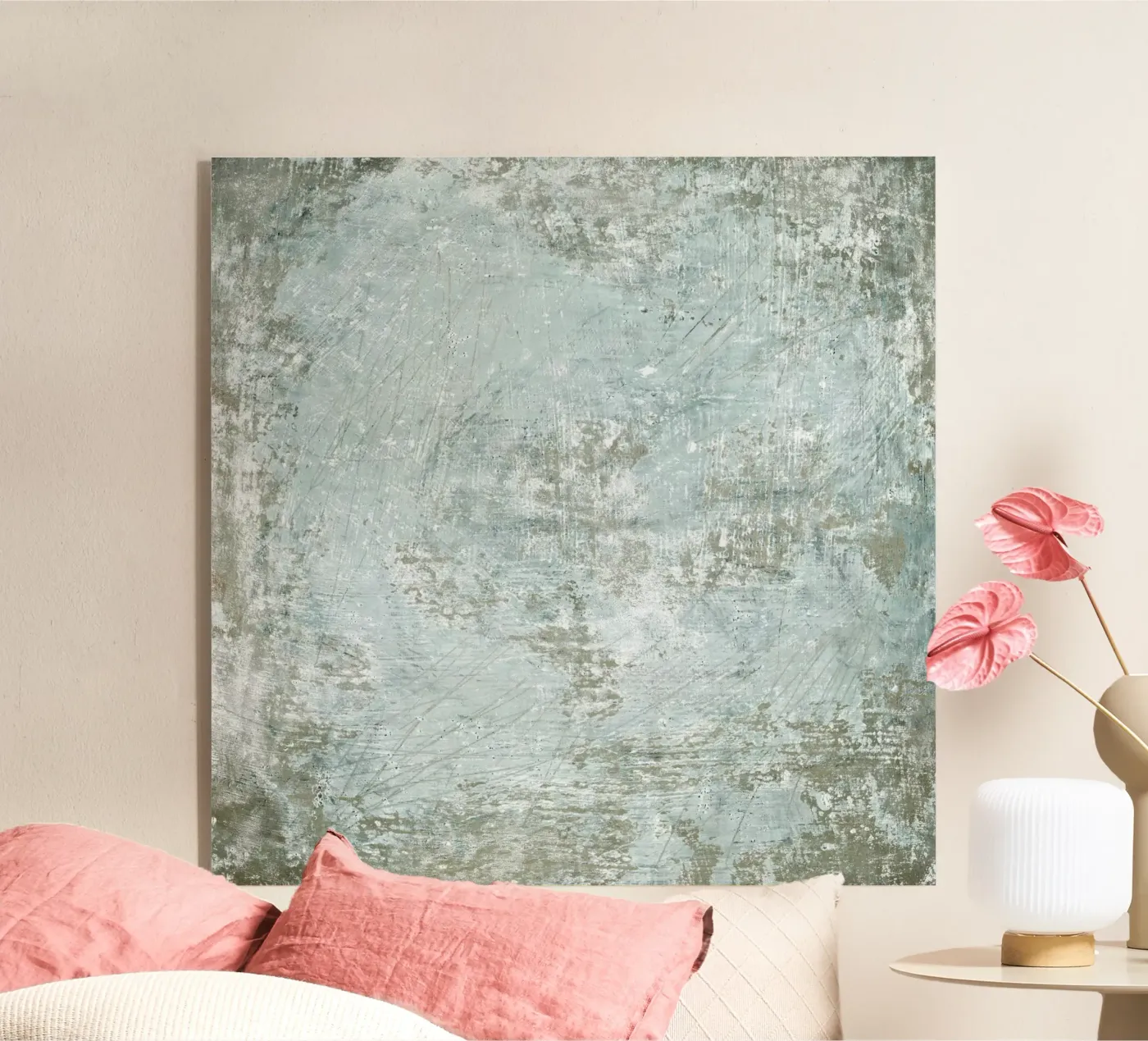 textured paint aqua plexiglass da IRIS LEHNHARDT FINE ART