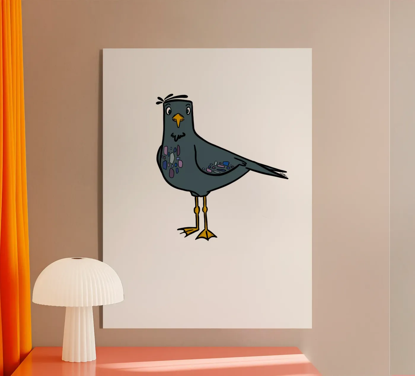 Birdy - Taubenmöve plexiglass da STFI.studio