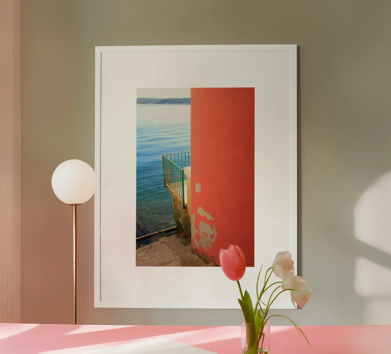 Casa al mare poster con telaio in legno da eyes & tries