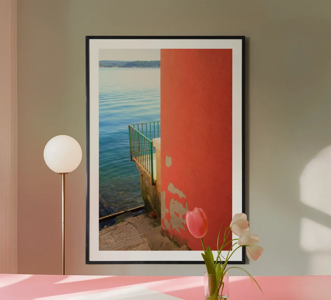 Casa al mare poster con telaio in legno da eyes & tries