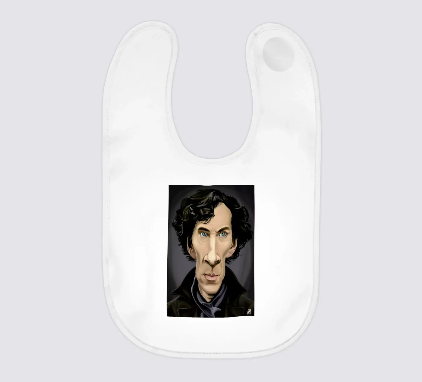 Benedict Cumberbatch baby slabbetje van Rob Art | Illustration