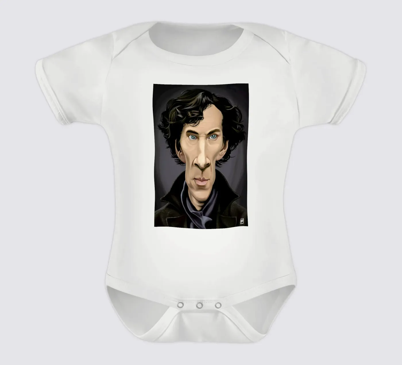 Benedict Cumberbatch Kurzarm Babybody von Rob Art | Illustration