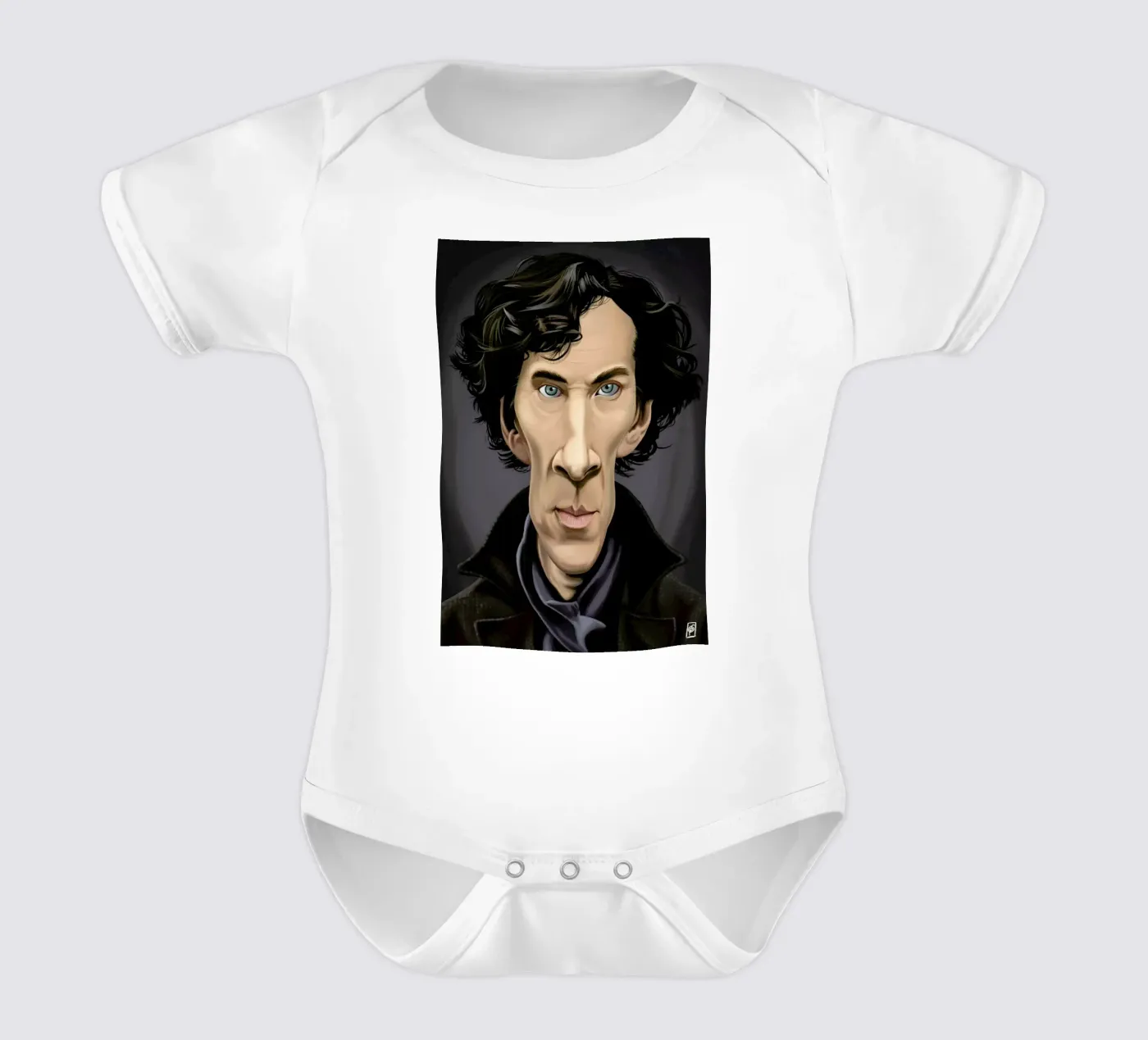 Benedict Cumberbatch Kurzarm Babybody von Rob Art | Illustration