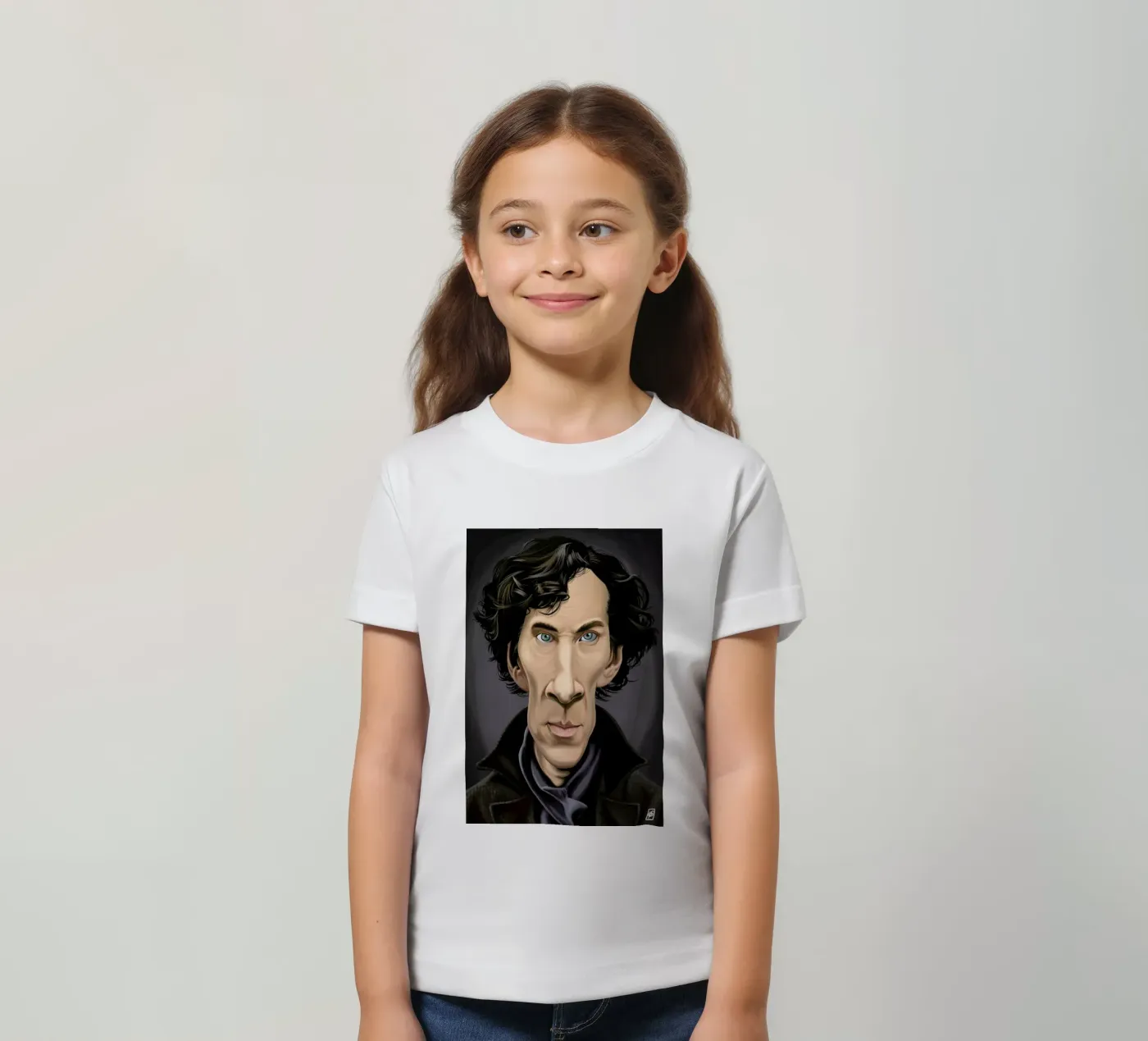 Benedict Cumberbatch kids t-shirt by Rob Art | Illustration