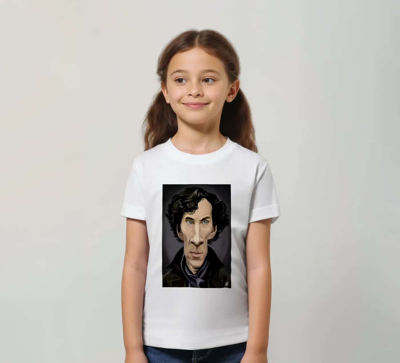 Benedict Cumberbatch kids t-shirt by Rob Art | Illustration