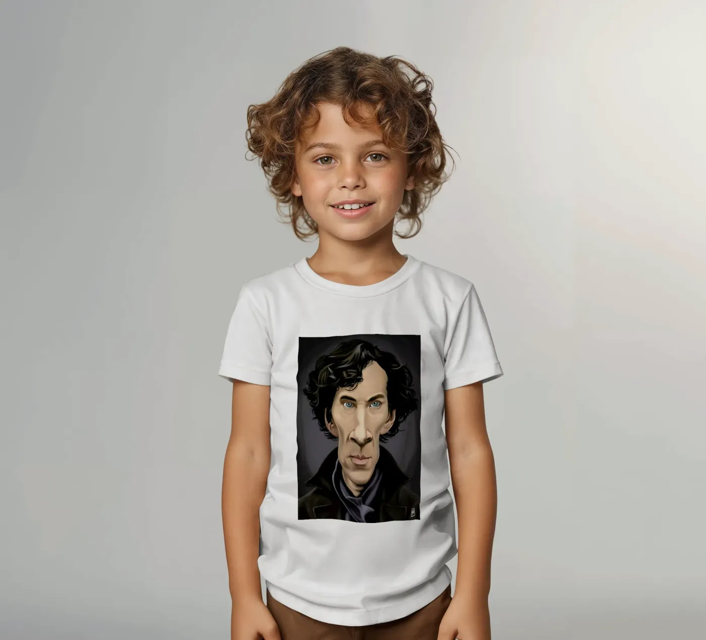 Benedict Cumberbatch kids t-shirt by Rob Art | Illustration