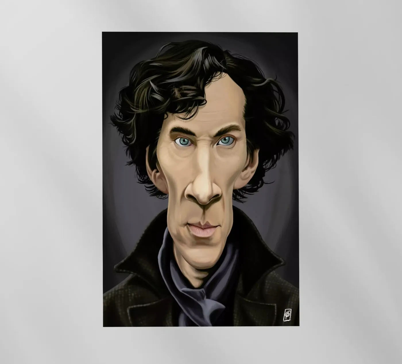Benedict Cumberbatch backlit folie van Rob Art | Illustration
