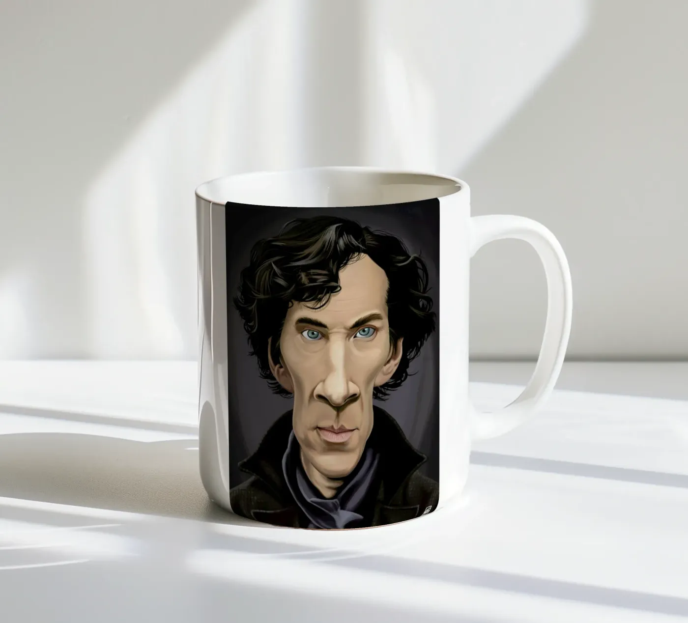 Benedict Cumberbatch ceramic mug by Rob Art | Illustration