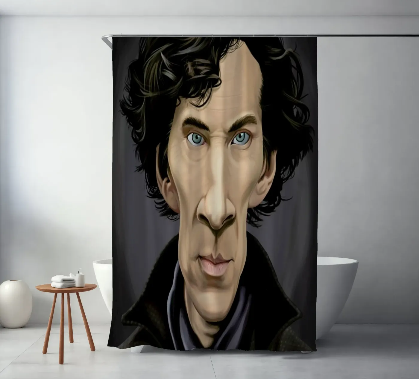 Benedict Cumberbatch douchegordijn van Rob Art | Illustration