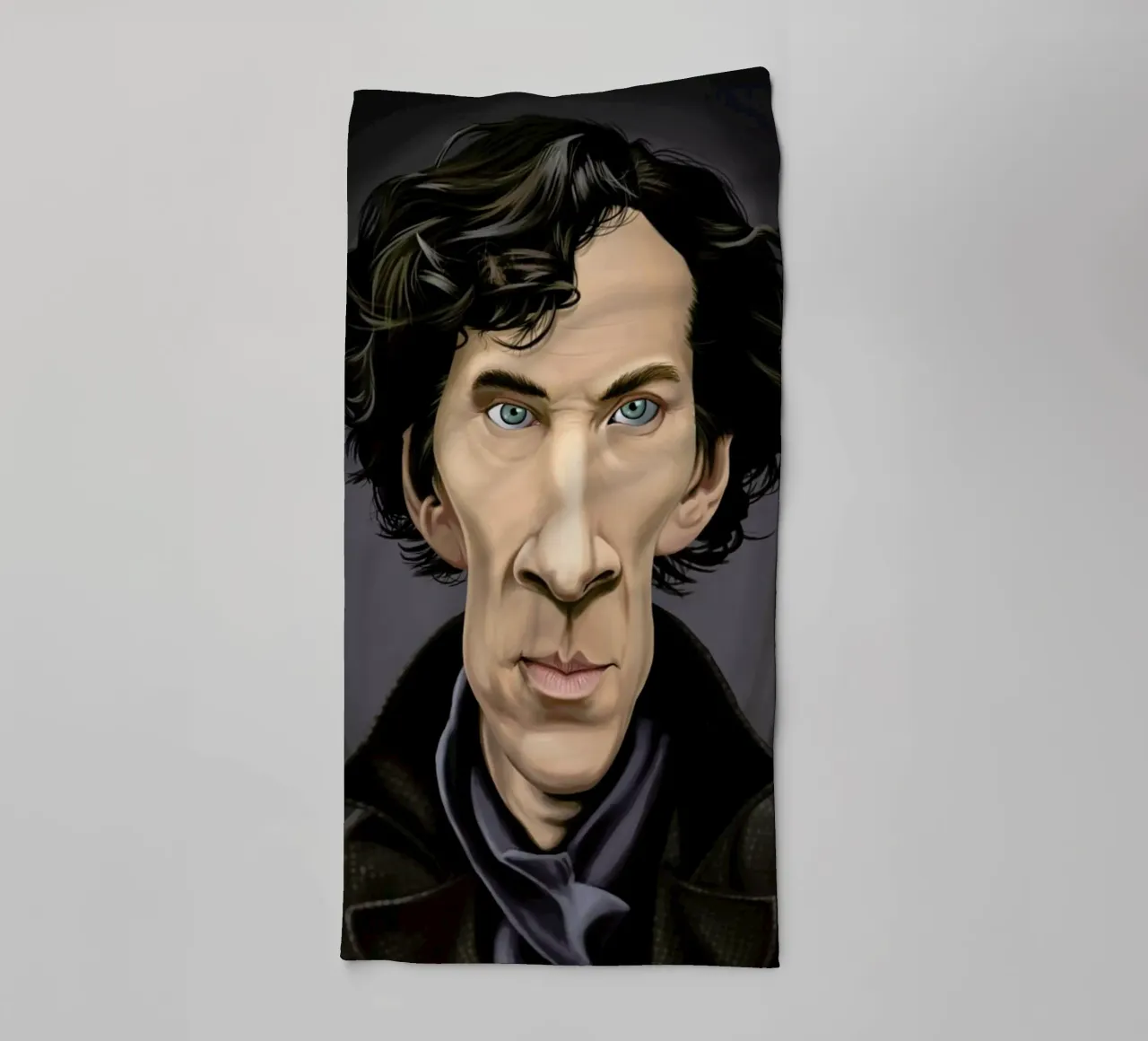 Benedict Cumberbatch toalla de baño de Rob Art | Illustration