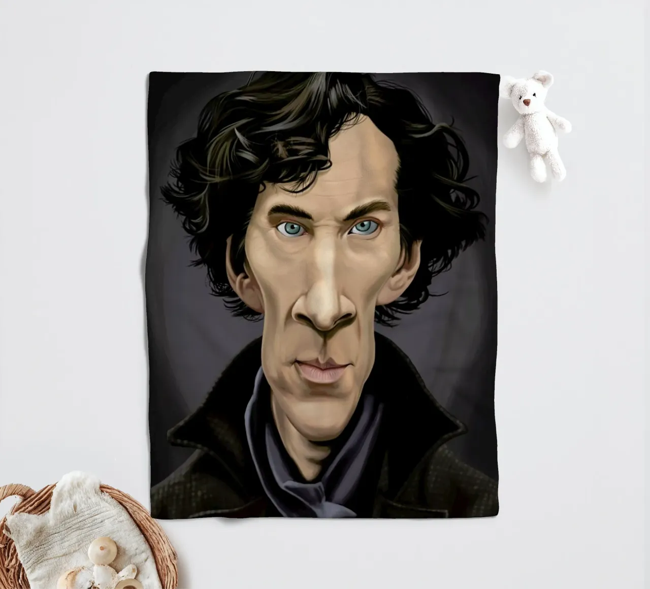 Benedict Cumberbatch Fleecedecke von Rob Art | Illustration