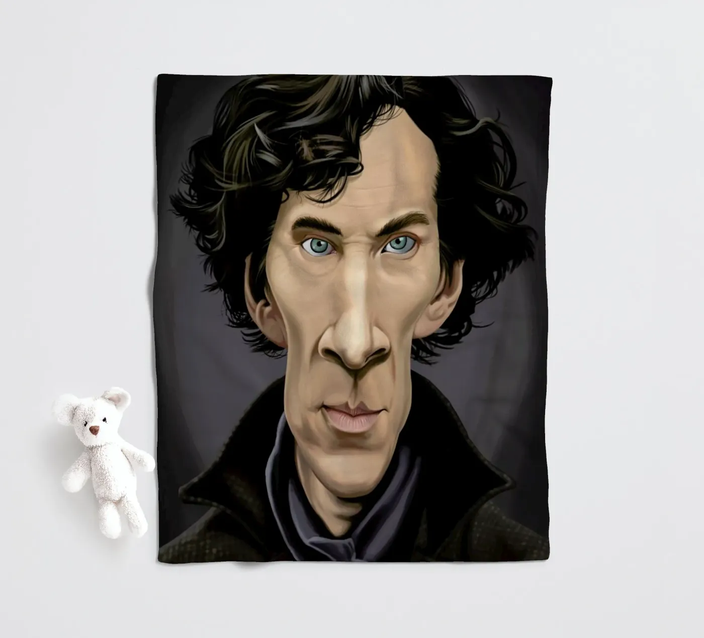 Benedict Cumberbatch Fleecedecke von Rob Art | Illustration
