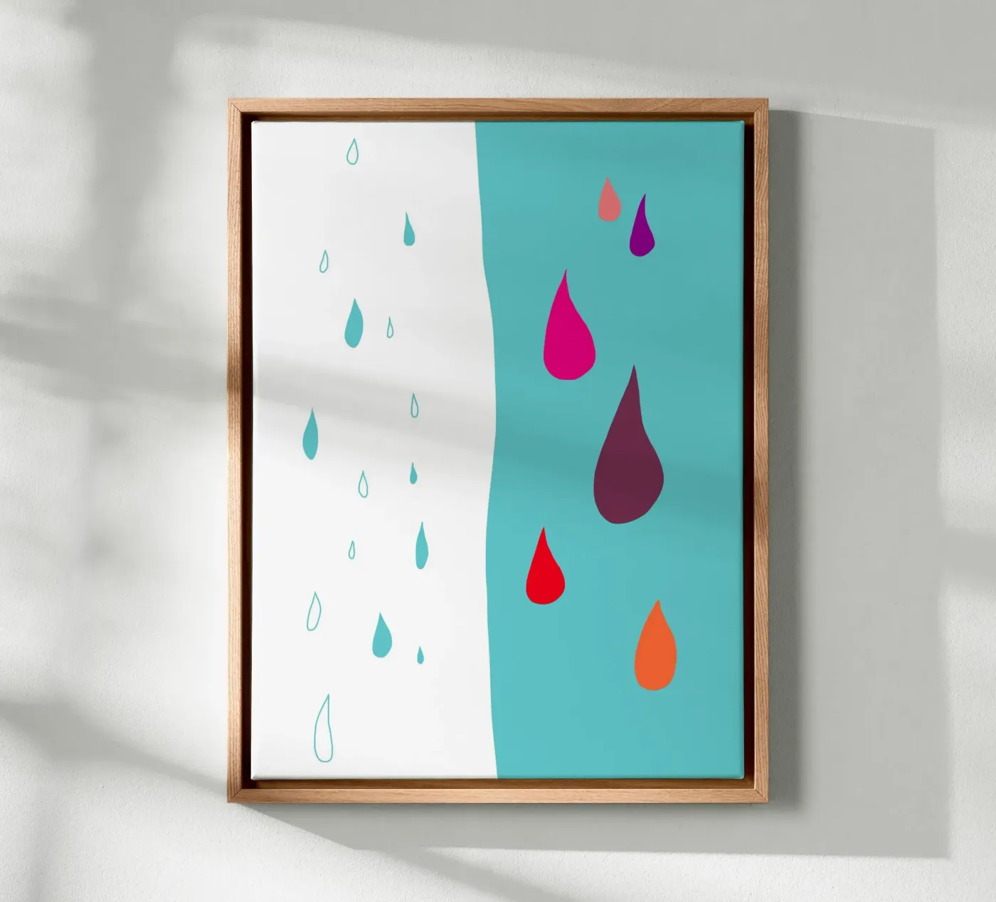 Drop dichotomy canvas by Ina Katzemann