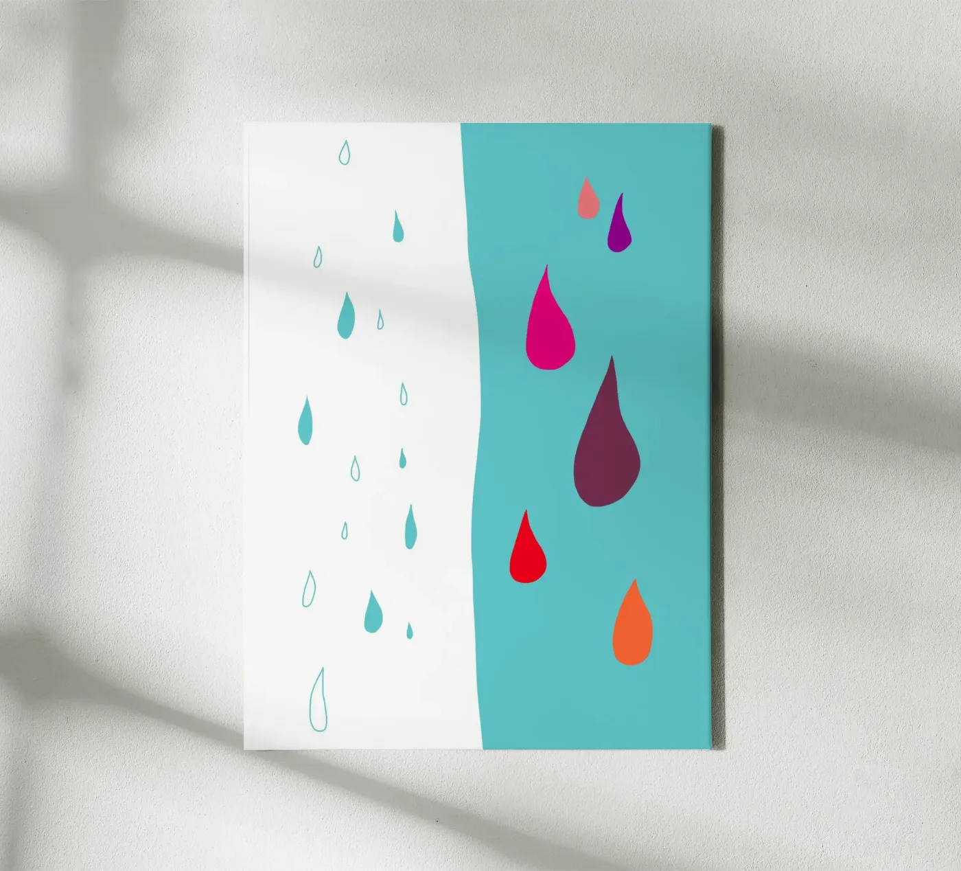 Drop dichotomy canvas by Ina Katzemann