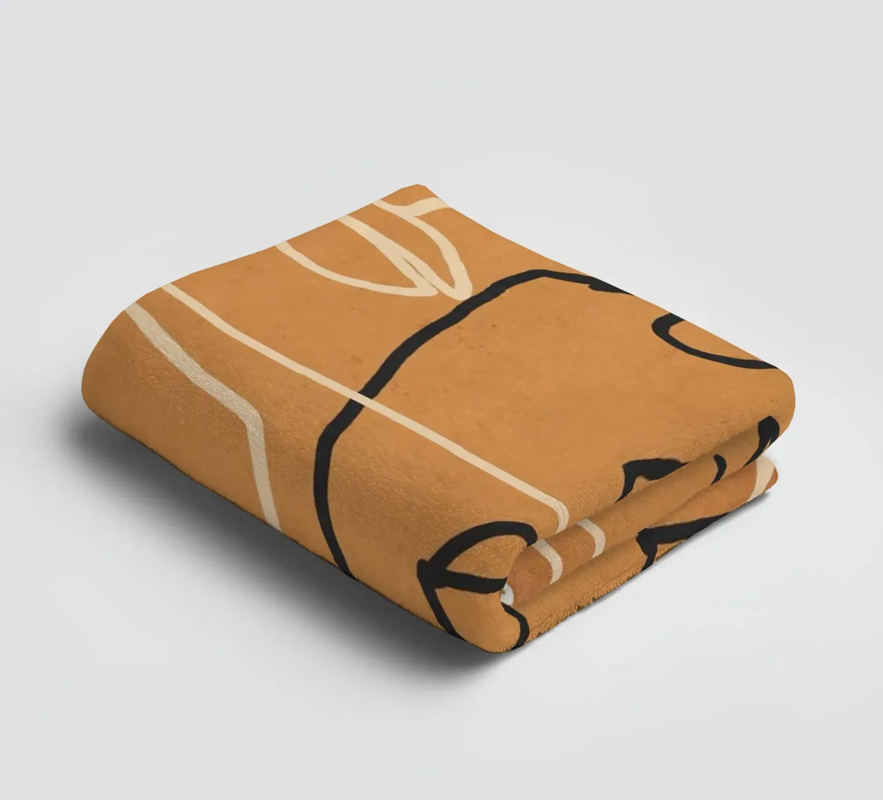 Abstract Face 6 towel by ThingDesign