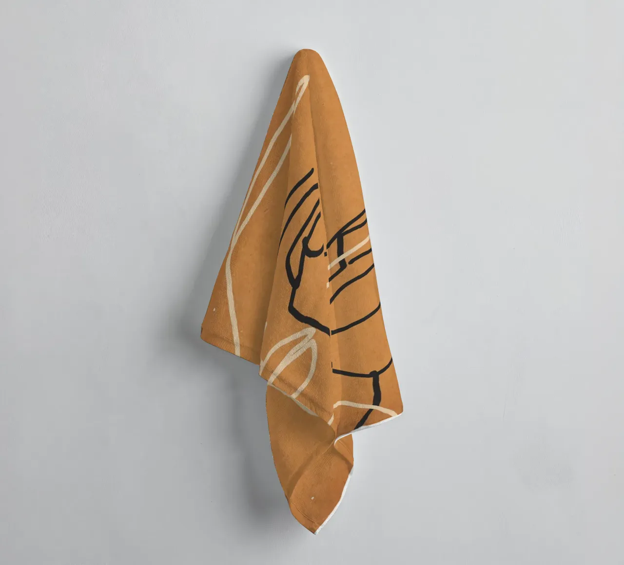 Abstract Face 6 towel by ThingDesign
