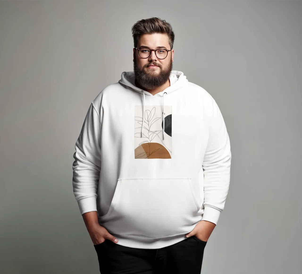 Arte astratta / Pianta minimale felpa con cappuccio da ThingDesign