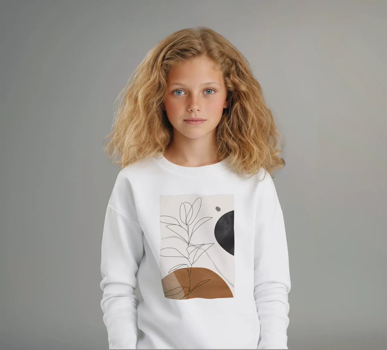 Abstracte Kunst /Minimal Plant kinder sweatshirt van ThingDesign