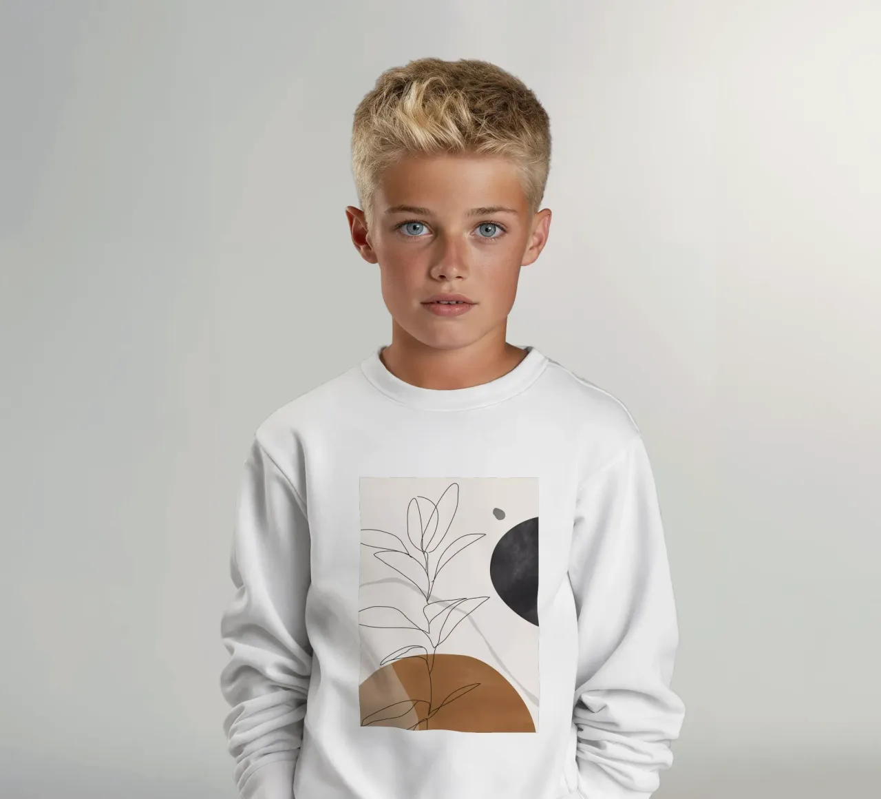 Abstracte Kunst /Minimal Plant kinder sweatshirt van ThingDesign