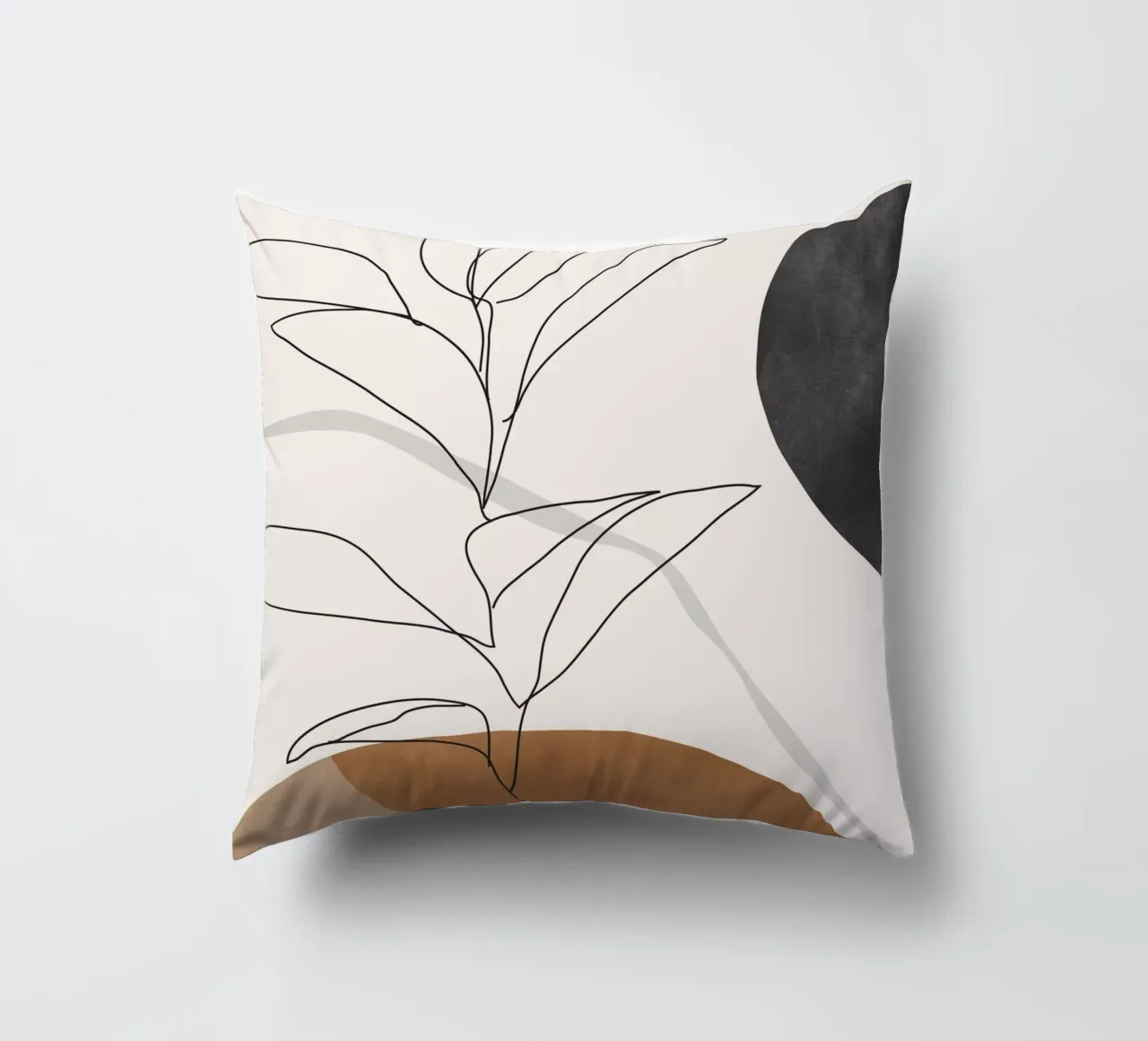 Abstract Art /Minimal Plant decorative cushion by ThingDesign
