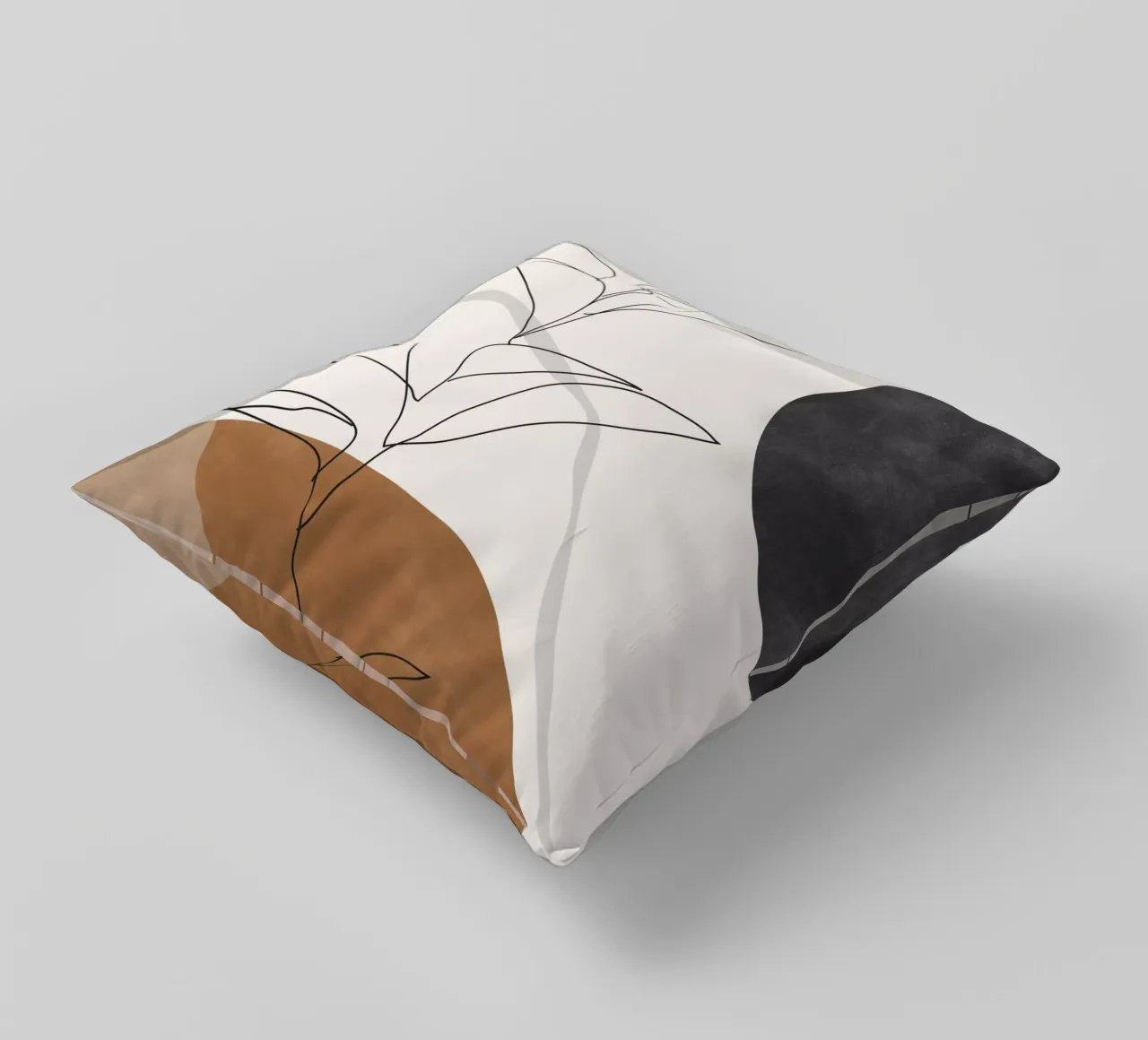 Abstract Art /Minimal Plant decorative cushion by ThingDesign