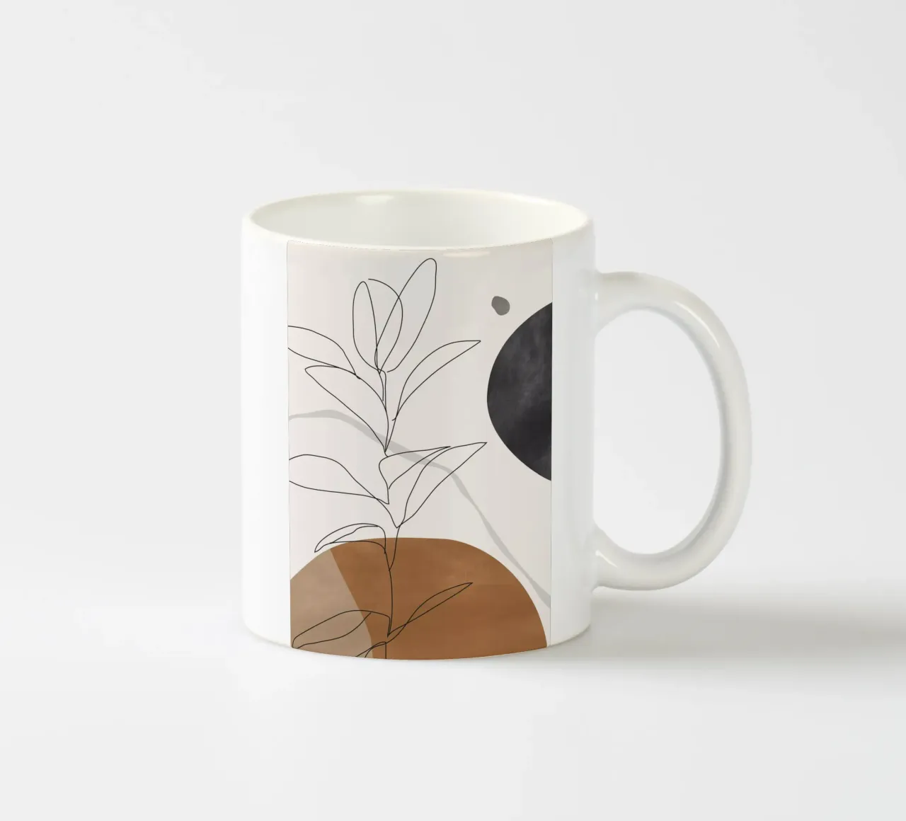 Abstrakte Kunst /Minimal Plant Keramik Tasse von ThingDesign