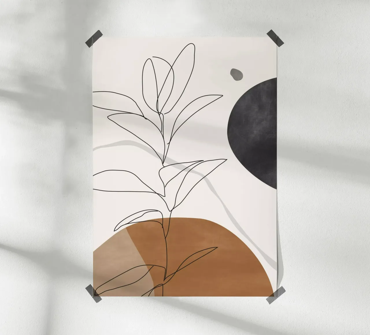 Arte astratta / Pianta minimale poster con telaio in plastica da ThingDesign