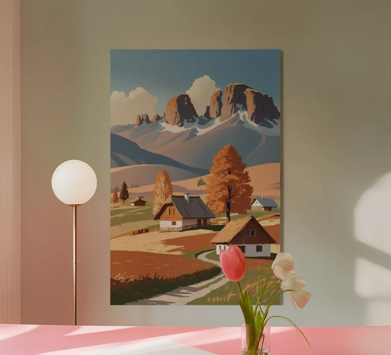 Alpe di Siusi in golden autumn | Work 1 acrylic glass by AlbertKlee