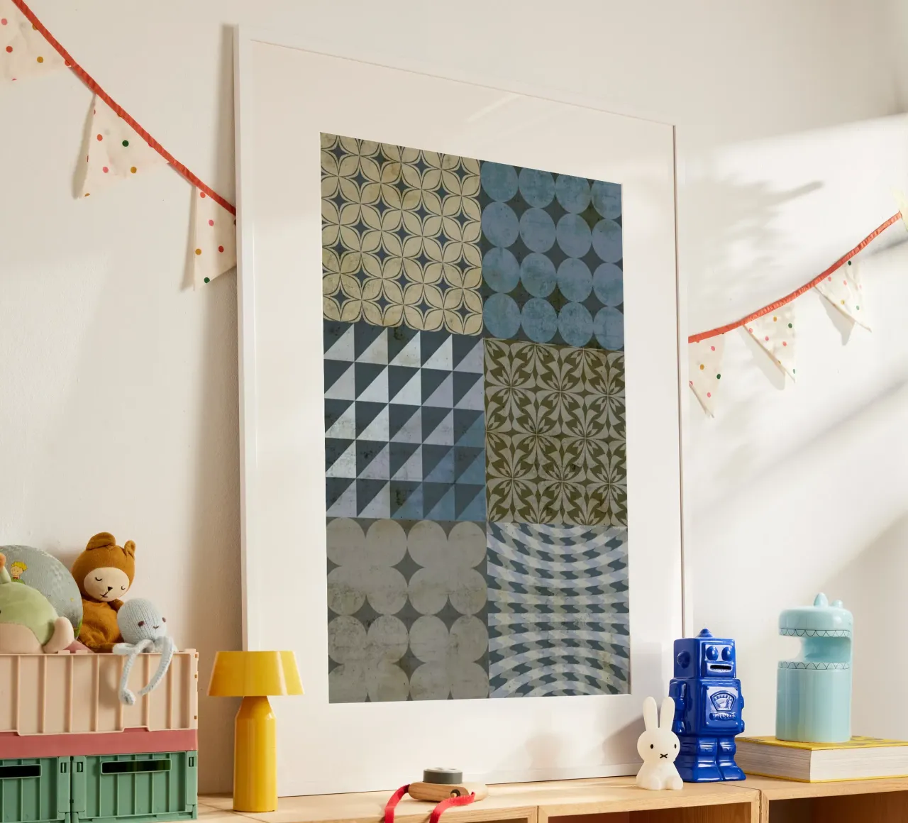 Industrial Style poster con telaio in legno da cafelab