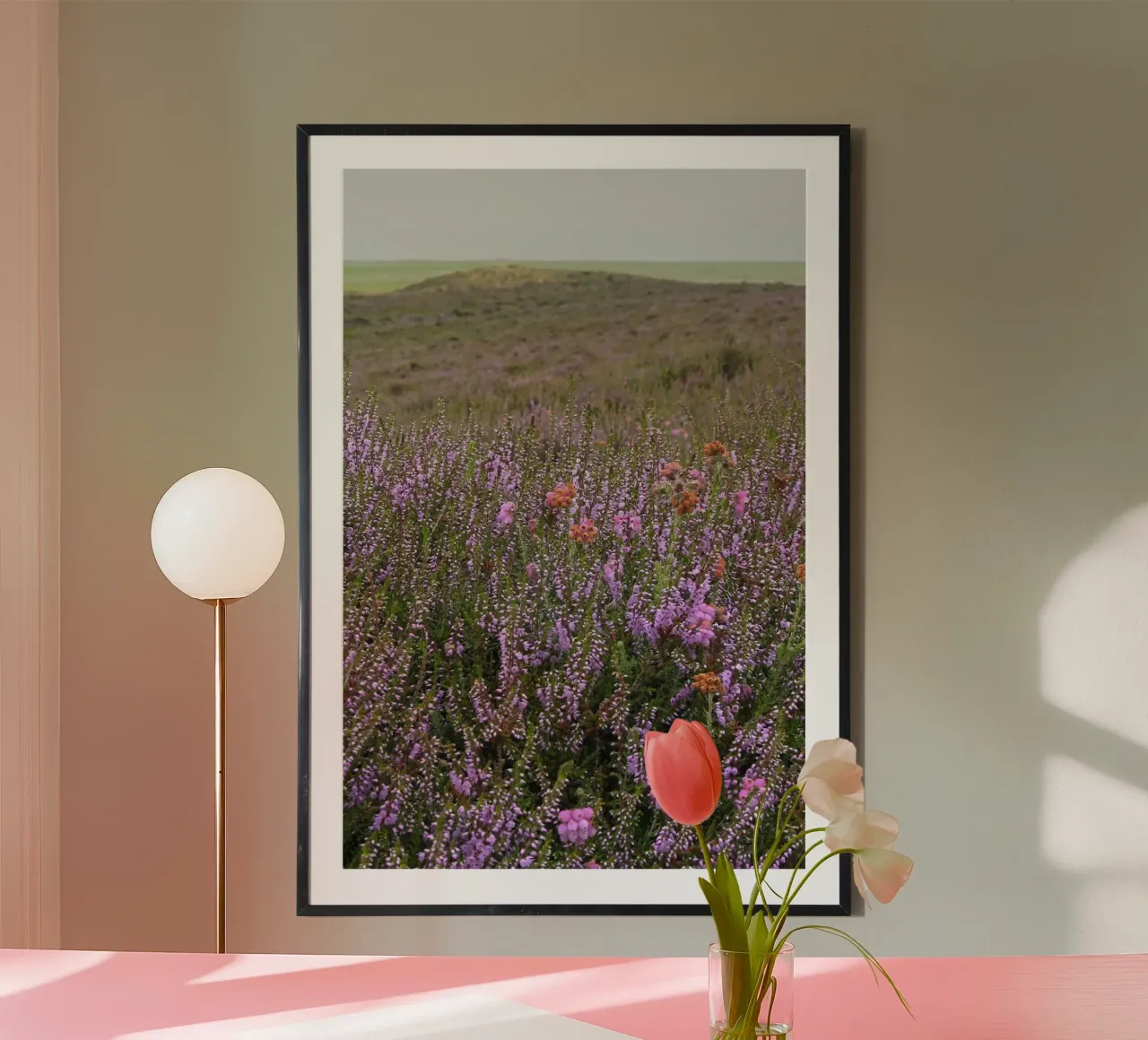 Brughiera | Isola di Sylt 02 poster con telaio in legno da eyes & tries