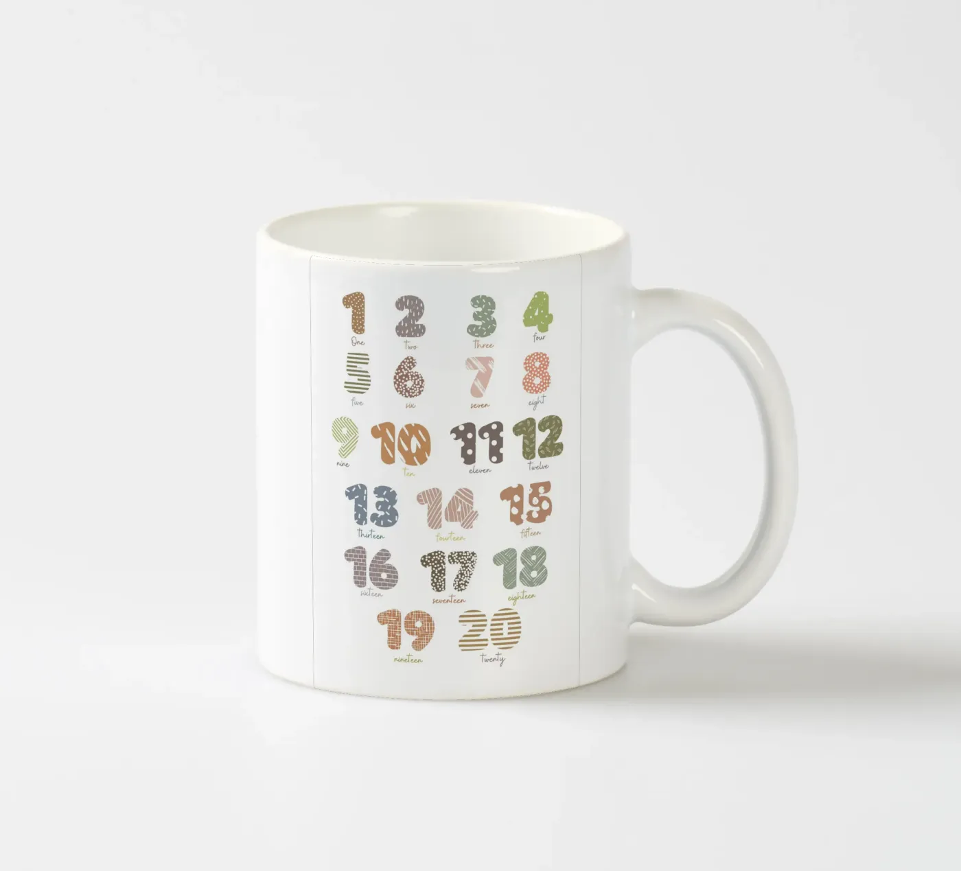 Fun with Counting ceramic mug by Doodle Dreams Art