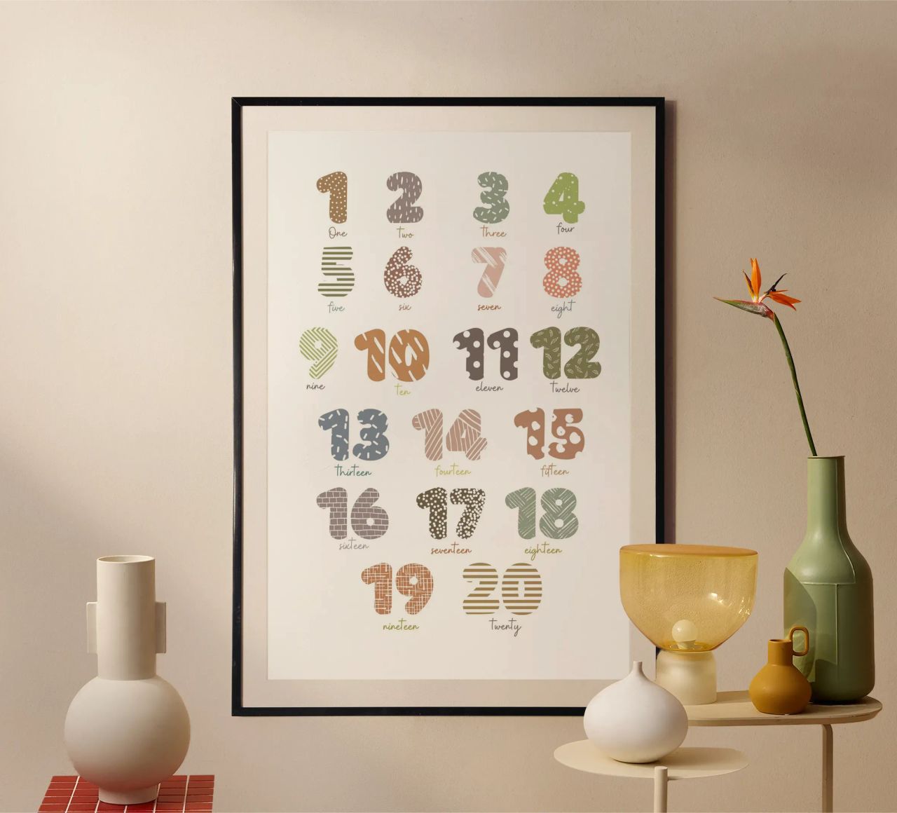 S'amuser à compter poster de Doodle Dreams Art