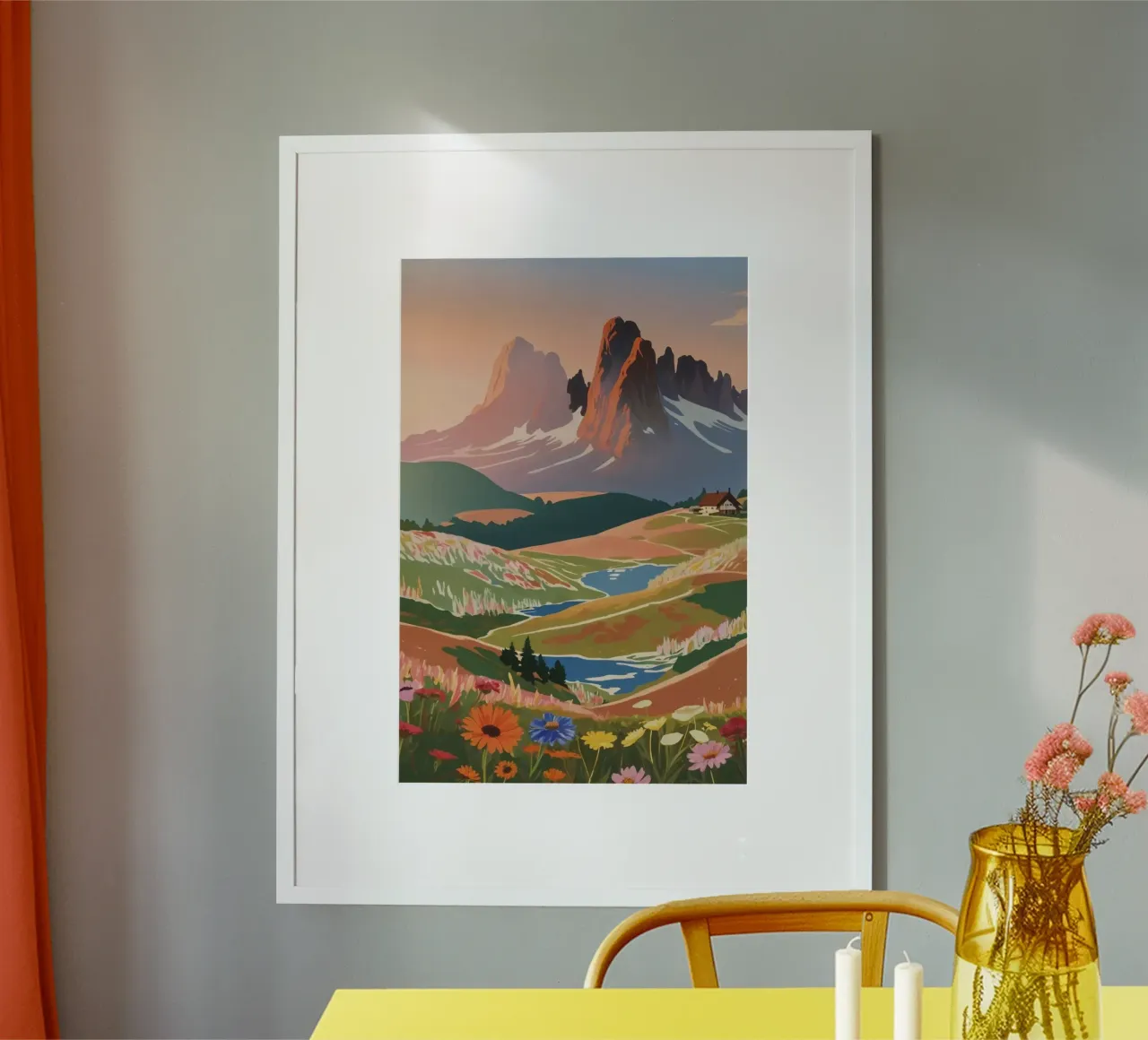 L'Alpe di Siusi in un sogno estivo | Werk 8 carta hahnemühle da AlbertKlee