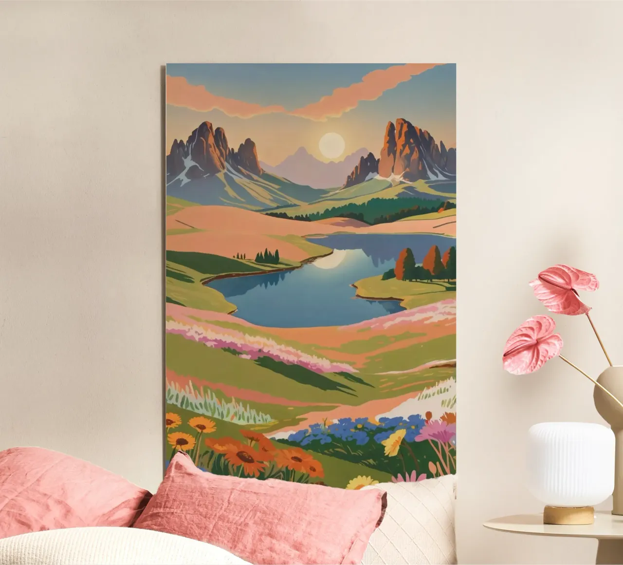 L'Alpe di Siusi in un sogno estivo | Werk 10 alluminio dibond da AlbertKlee