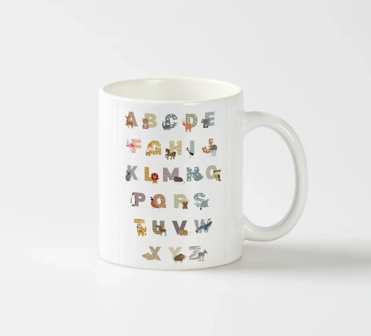Creature selvatiche dalla A alla Z tazza in ceramica da Doodle Dreams Art